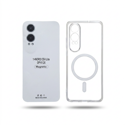 Picture of For ONE PLUS NORD CE 4 LITE  Anti Yellow Hard MagSafe Compatible Shockproof Transparent Slim Fit Wireless Charging supported Phone Back Case Mobile Cover