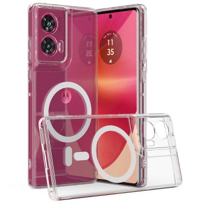 Picture of For Motorola Edge 50 fusion /Anti Yellow Magsafe Unique Case For Motorola Edge 50/Edge 50 Pro/Edge 50 Neo/Edge 50 Fusion/G85 Clear Hard Transparent Phone Back Cover case