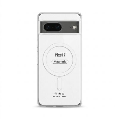 Picture of For Google Pixel  7 Anti Yellow Hard MagSafe Compatible Shockproof Transparent Slim Fit Wireless Charging supported Phone Back Case Mobile Cover