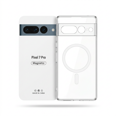 Picture of For Google Pixel 7 pro Anti Yellow Hard MagSafe Compatible Shockproof Transparent Slim Fit Wireless Charging supported Phone Back Case Mobile Cover