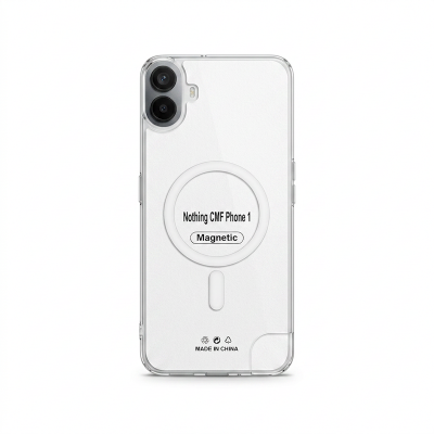 Picture of For Nathing Cmf phone 1  Anti Yellow Hard MagSafe Compatible Shockproof Transparent Slim Fit Wireless Charging supported Phone Back Case Mobile Cover