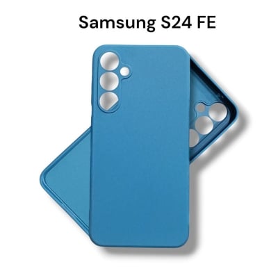 Picture of Samsung Galaxy S24 FE Back Cover Soft Matt Official Clothe Inside Liquid Silicon Case Camera Protection Phone Case for Samsung Galaxy S24 FE