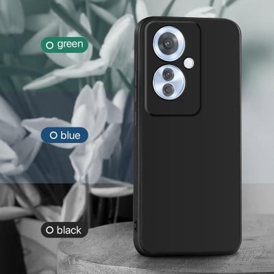 Picture of OPPO Reno 11F 5G Cover Soft Liquid Silicon Official Clothe inside Camera Protection Phone Case For OPPO Reno 11F 5G