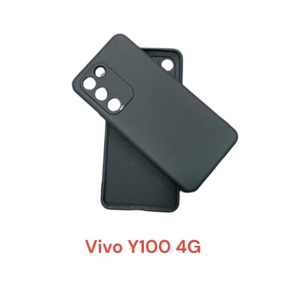 Picture of Vivo Y100 4G Soft Liquid Silicone Case with Cloth Lining and Camera Protection