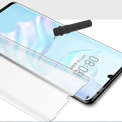 Picture of Huawei Mate 20 pro Premium UV Light Adhesive Tempered Glass Screen Protector - Transperent