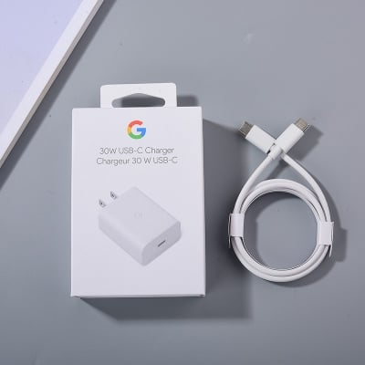 Picture of Google Pixel 30W Fast Charger with Cable - Efficient Power Adapter for Quick Charging [ORGINAL]