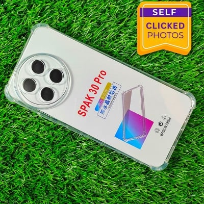 Picture of Tecno Spark 30 Pro - Airbag Antishock - Drop Resistance - Flexible TPU Back Cover Case - With camera Lens Protection