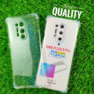 Picture of Oneplus 8 Pro (6.78 inch) - Airbag Antishock - Drop Resistance - Flexible TPU Back Cover Case - With Camera Protection Bump