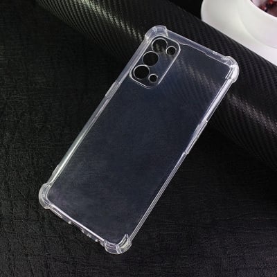 Picture of Oppo Reno 4 4G Camera Protection Premium Silicone Case Crystal Clear Soft TPU Ultra-Thin Transparent Flexible Protective Mobile Phone Back Cover oppo reno 4
