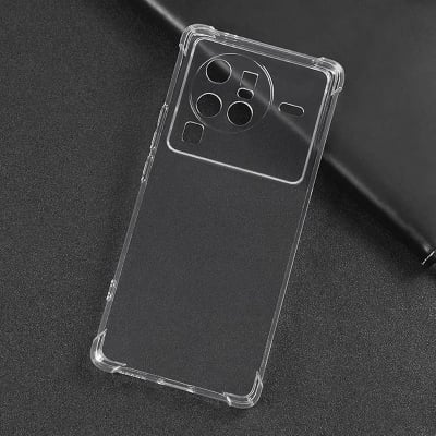 Picture of Vivo X80 Pro Camera Protection Premium Silicone Case Crystal Clear Soft TPU Ultra-Thin Transparent Flexible Protective Mobile Phone Back Cover