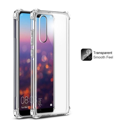 Picture of Huawei P20 Back Cover Transparent Extra Bumper Anti Shock Soft Crystal Clear Cover For Huawei P20