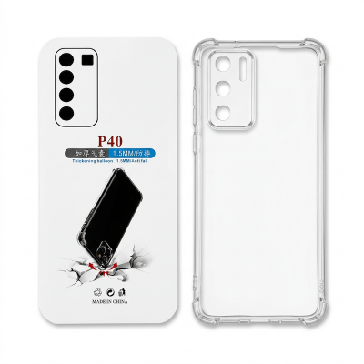 Picture of Soft Transparent TPU Silicone Case For Huawei P40 Phone Back Cover Case Slim Soft TPU Clear Cover