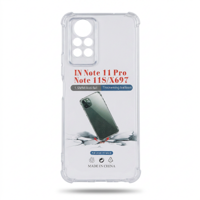 Picture of Infinix Note 11 Pro/Note 11s/X697 Premium Silicone Case Crystal Clear Soft TPU Ultra-Thin Transparent Flexible Protective Mobile Phone Back Cover