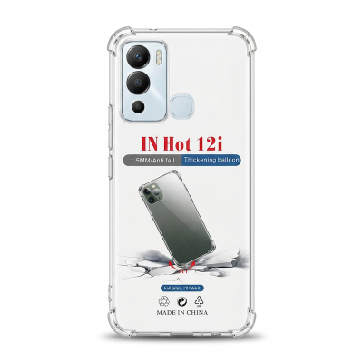 Picture of Infinix Hot 12i  Premium Silicone Case Crystal Clear Soft TPU Ultra-Thin Transparent Flexible Protective Mobile Phone Back Cover