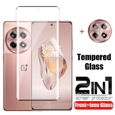 Picture of 2in1 Full Cover Curved Tempered Glass Screen Protector For OnePlus ACE 3 Pro 2 3Pro 2Pro 2024 4G 5G Protective Glass For 1+ACE3 1+ACE2 ACE3 ACE2 ACE3Pro ACE2Pro Camera Lens Film