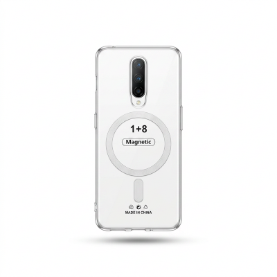 Picture of one plus 8 Transparent Magnatic Magsafe Anti Yellow Clear Protective Phone Case back Cover
