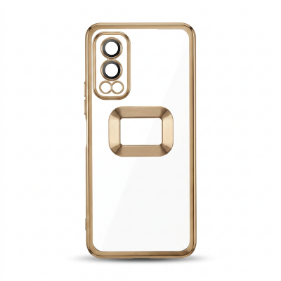 Picture of One Plus Nord 2  [1+Nord2] Cover - Soft Color Borders Logo Hole With Camera Protection Clear Back Case