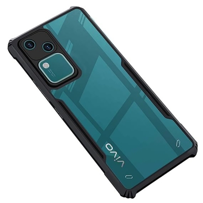 Picture of For Vivo V30 / Vivo S18 Edge-Reinforced Shockproof Cushion Back Clear Hybrid Transparent Hard Cover Casing