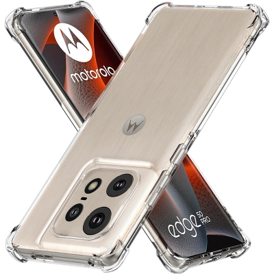 Picture of For Motorola Edge 50 Pro 5G Premium Silicone Case Crystal Clear Soft TPU Ultra-Thin Transparent Flexible Protective Mobile Phone Back Cover