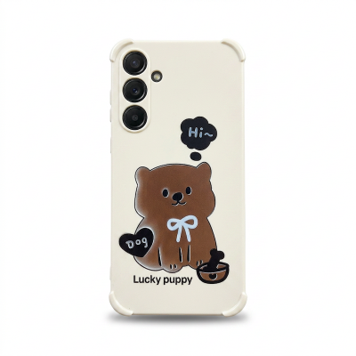 Picture of Samsung Galaxy A14 Case – Cute Dog Printed Soft Back Cover (Lucky Puppy Design)