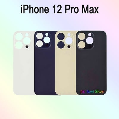 Picture of Backshell for iPhone 12 Pro Max Replacement Back Battery Cover Back Rear Glass Case - camera
