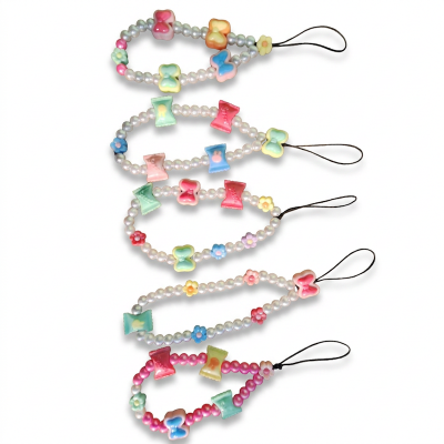 Picture of Shinus Phone Chain Lanyard Beads Mobile Phone Heishi Disc Crystal Beaded Cell Phone Chains 2025