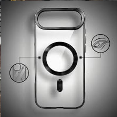 Picture of For Iphone 17 Air Transparent Q Series Magsafe Protective Back Cover Clear Case
