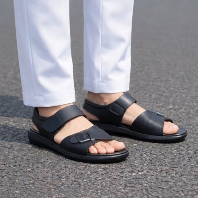 Picture of Men’s Buckle Strap Sandal - Black