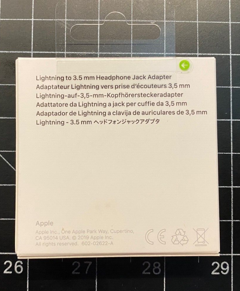 Picture of Adapter for Apple phone 3.5Mm Jack Connector Cable Headphone Aux All Ios Device