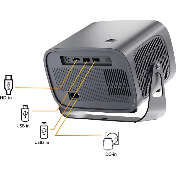 Picture of A10 Android LED Projector with 5G Wi-Fi Electric Focus