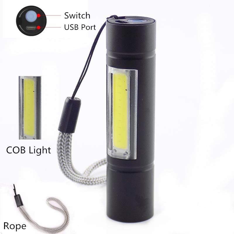 Picture of Portable Mini USB Flashlight LED Q5 COB LED Torch Light