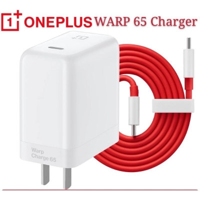 Picture of OnePlus (1+) GaN 65W Super warp Wall Charger with type-C cable for oneplus 8t, 8, 9, 9R,9 Pro