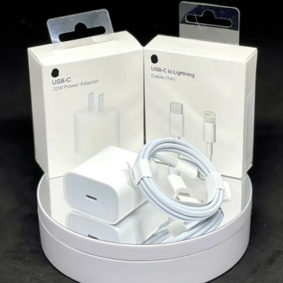 Picture of iPhone 20W USB C Power Adapter for iphone 14/13/12/11/X with type c to lightg cable Tow pin