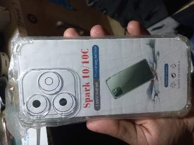 Picture of Transparent Back Cover For Techno Spark 10 / 10C