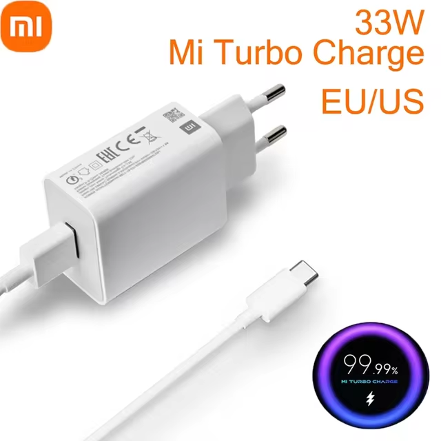 Picture of Xiaomi 33W Fast Charger Full Kit Type C Cable For Mi 10 9 10T Lite Poco X3 Nfc Redmi K40 Note 9 10 Pro - Fast Charger ARIF