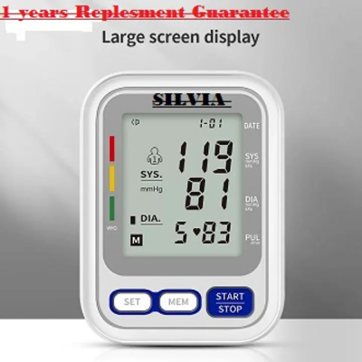 Picture of Arif SILVIA SIL-268G Automatic Digital Blood Pressure Monitor – Upper Arm LCD BP Machine with Heart Beat & Pulse Measurement