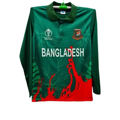 Picture of MD Bangladesh World Cup Jersey - Bangladesh Full Sleeve Polo Jersey For Men - Bangladesh Cricket Jersey 2025/26