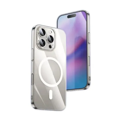 Picture of For iPhone 16 Pro Max Clear Magnetic Case Transparent Shockproof Protective Cover