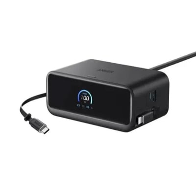Picture of Anker Nano 100W 6-in-1 Desktop Charger Mix with Retractable USB-C Cable - Black