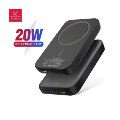 Picture of XUNDD XDCH-047 10000mAh 20W Magnetic Wireless Charging Power Bank - Black