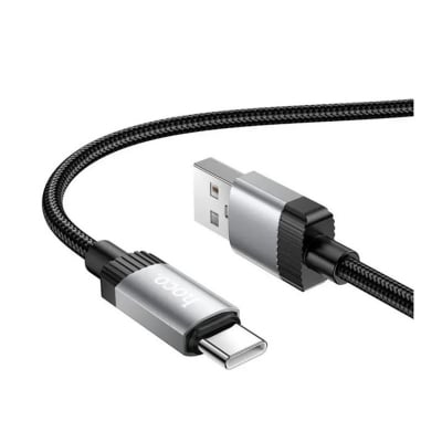 Picture of Hoco X117 Star Fast Charging Data Cable (USB to Type-C) - Black and Silver