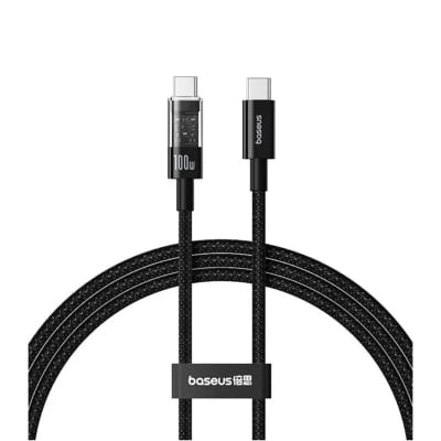 Picture of Baseus Gem Series Type-C to Type-C 100W Cable For Macbook Mobile Iphone 15 Series Samsung Pixel - Black
