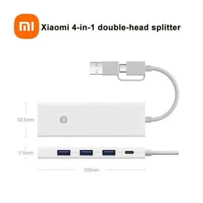 Picture of Xiaomi 4in1 Dual Head Splitter Hub -  BRIGHT