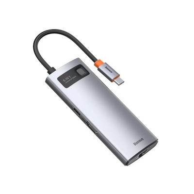 Picture of Baseus Metal Gleam Series/ Starjoy 6 in 1 Multifunctional Type-C Hub -  Silver