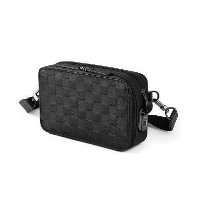 Picture of WiWU Master Genuine Leather Fingerprint Lock Crossbody Bag - Size-12 Inch, Black