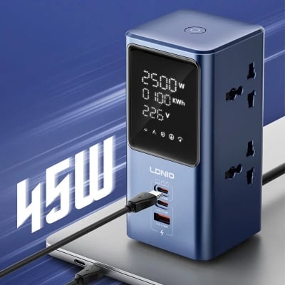 Picture of LDNIO SC2 Tower Extension Power Socket - Black