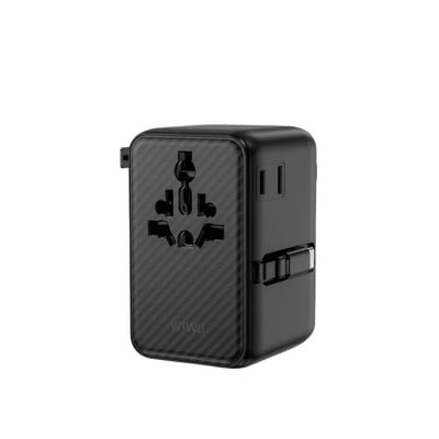 Picture of WIWU Wi-UA009 Aramid Fiber Warrior 70W GaN Universal Travel Adapter - Size-10, Black