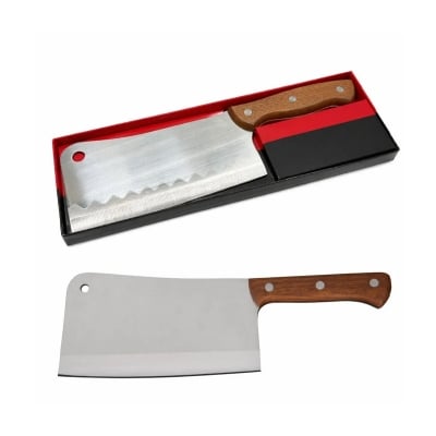 Picture of Butcher Knife, Meat Cleaver Knife, 8 Inches Chopper Knife — Super Strong for Heavy Duty -  Silver