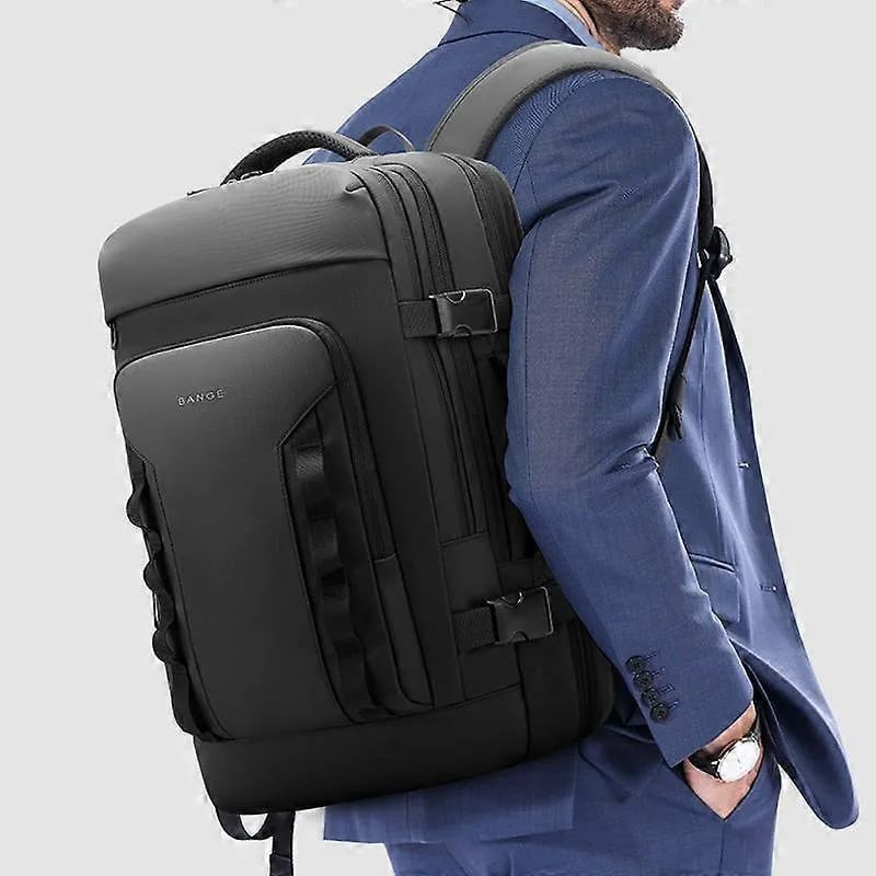 Picture of BANGE BG-3055 Men Large Capacity Shoulder Bag Expanded Capacity - Size-16 - 19 inch, Black