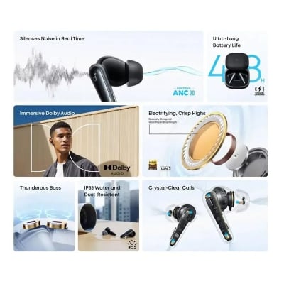 Picture of Anker SoundCore Liberty 5 Noise Cancelling Earbuds - Black